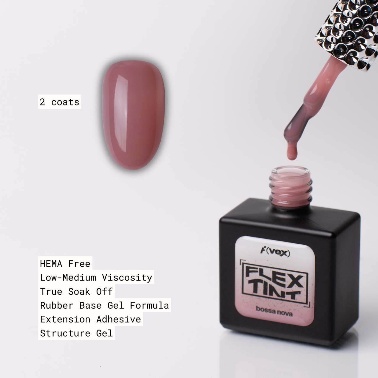 Flex Tint "Greatest Hits Vol.2" Rubber Base Gel (HEMA/TPO Free) Bossa Nova