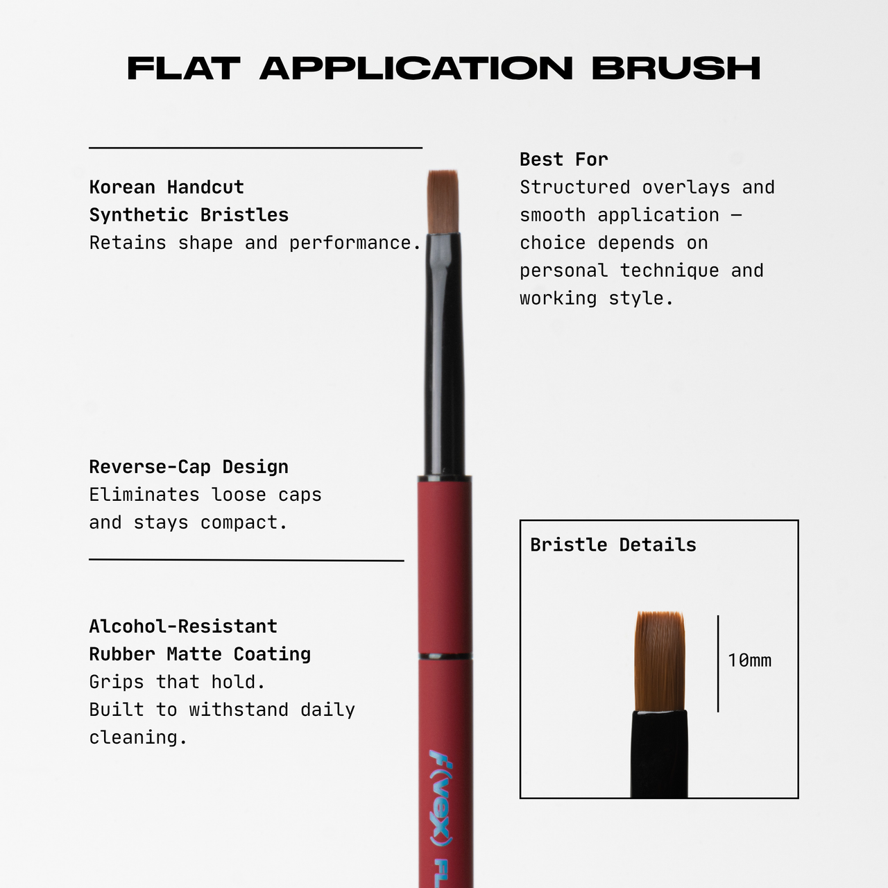 Built-In Cap Brushes — Flat Application Brush
