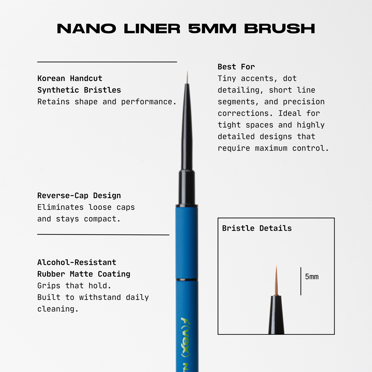 Built-In Cap Brushes — Nano Liner 5mm Brush