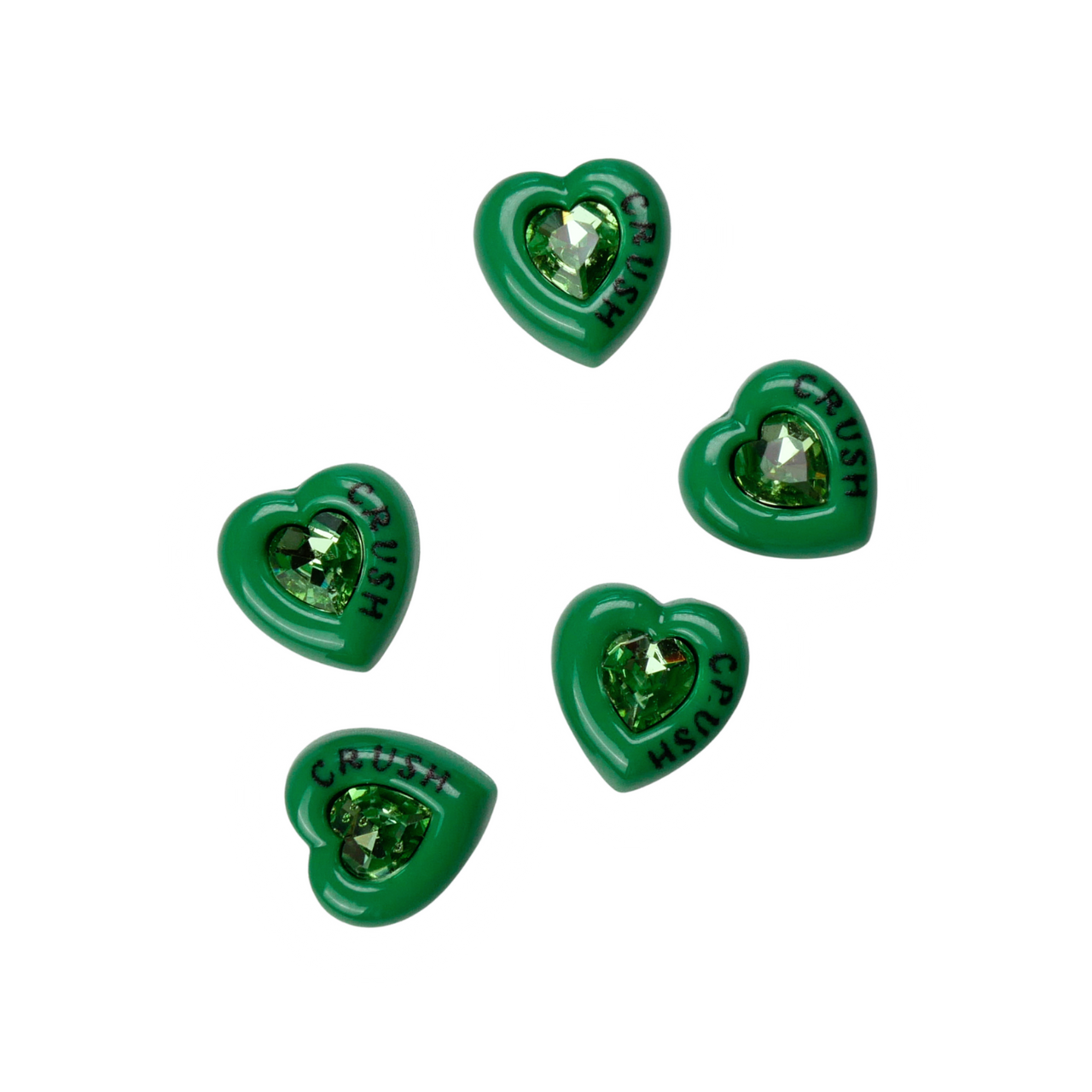 Crush Hearts Charms Green