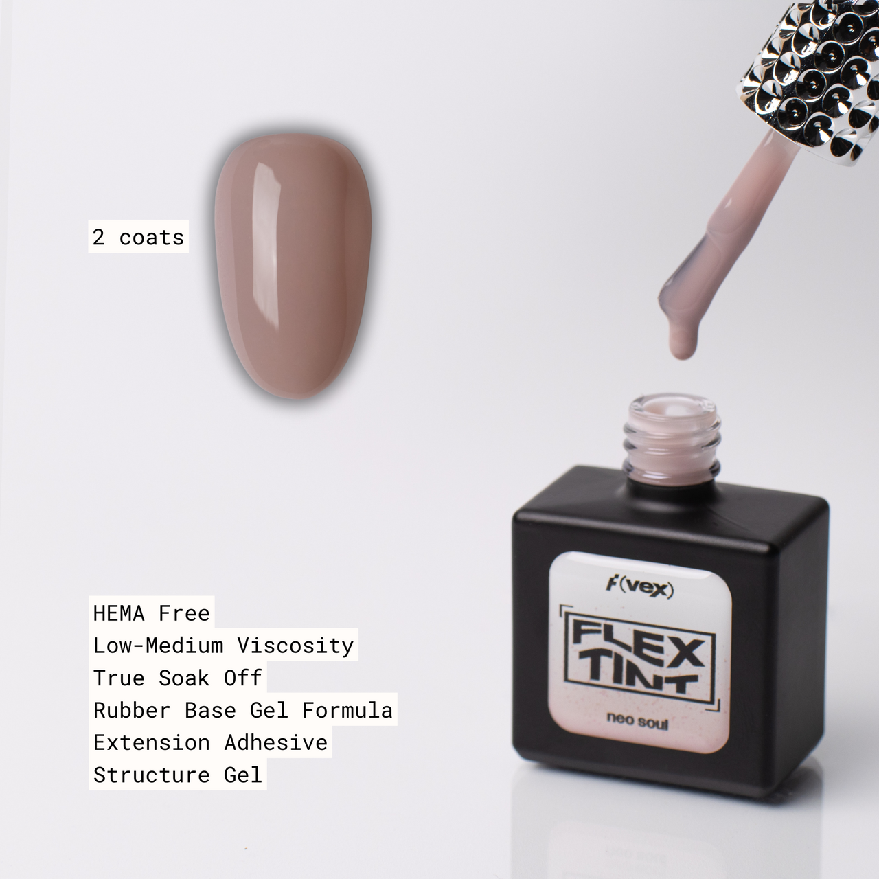 Flex Tint "Greatest Hits Vol.2" Rubber Base Gel (HEMA/TPO Free) Neo Soul