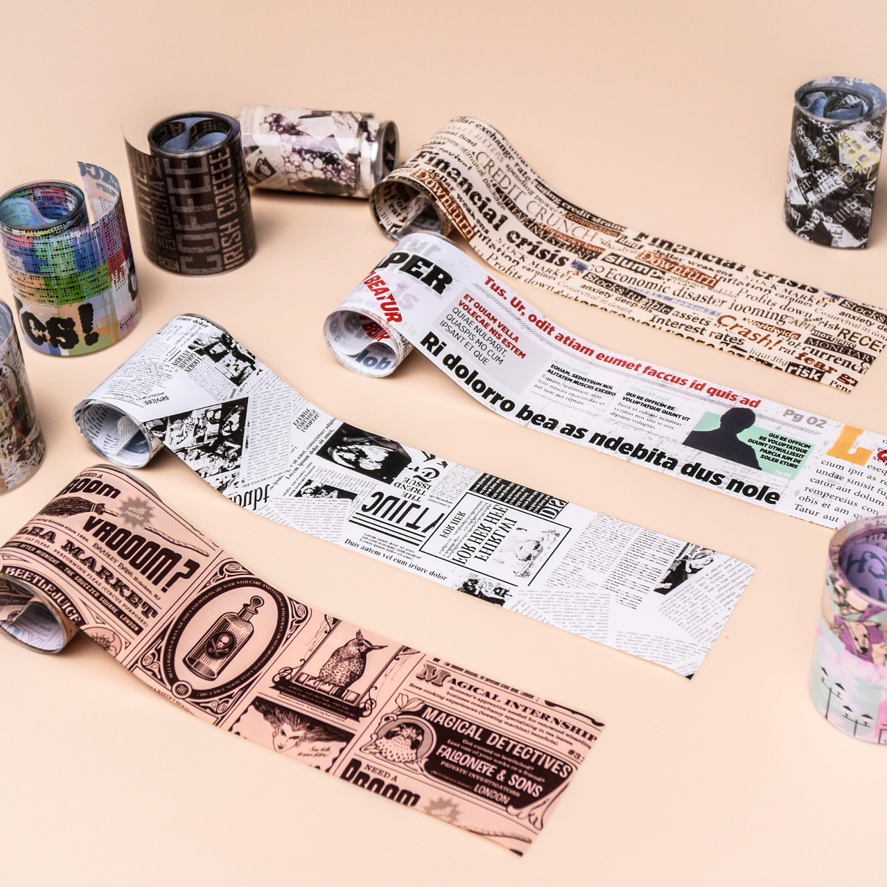 Nail Art Transfer Foil Box // Newsprint